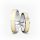 4 mm-es Sárga-Fehér arany Karikagyűrű pár VD27FSF