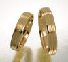 4 mm Sárga arany Karikagyűrű pár VD08S