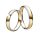 4mm Sárga-Fehér arany Karikagyűrű pár HM 46150