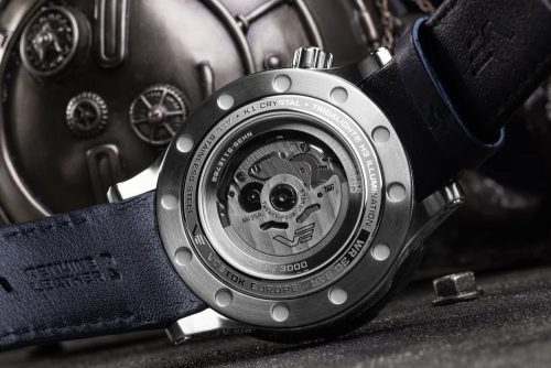 Vostok Europe Batiscafos NH35-511E768 férfi búváróra – fekete számlap, tritium világítás, üveg hátlap és szerkezet