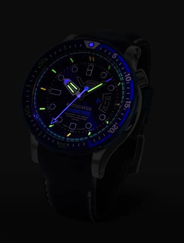 Vostok Europe Batiscafos NH35-511E768 férfi búváróra – fekete számlap, tritium világítás,  éjszakai sötétben számlap