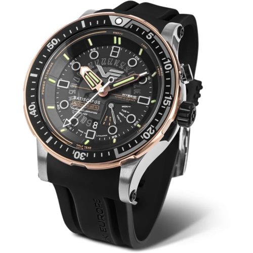 Vostok Europe Batiscafos PX84-511A769férfi búváróra – sötét számlap, tritium világítás, hibrid szerkezet, VE DryBox tok