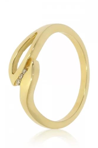 Sárga arany gyémánt köves gyűrű 54786