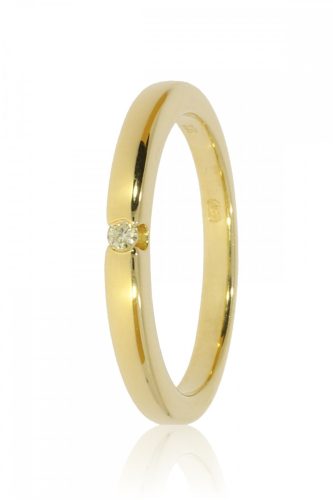 Sárga arany gyémánt köves gyűrű 54828