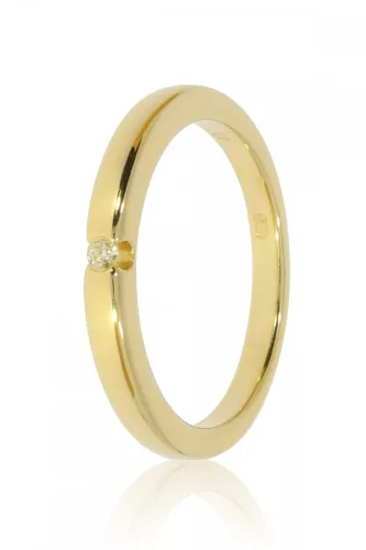 Sárga arany gyémánt köves gyűrű 54828