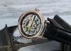 Poljot Dobronrav 5501.1910613 férfi karóra – rosegold tok, áttetsző számlap, fekete szíj