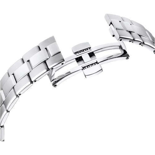 Swarovski Octea Lux Sport – fekete számlap, ezüst acél karkötő, kristály indexek