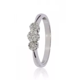 Fehér arany gyémánt köves gyűrű 56363