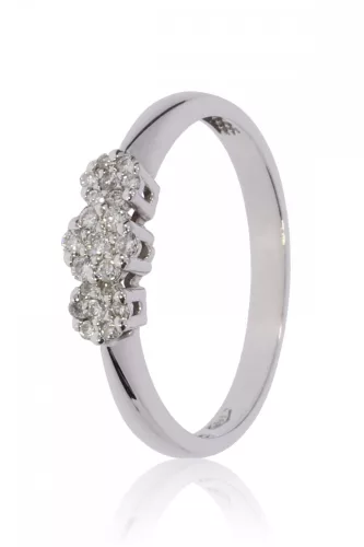 Fehér arany gyémánt köves gyűrű 56363