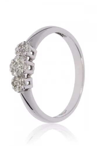 Fehér arany gyémánt köves gyűrű 56363