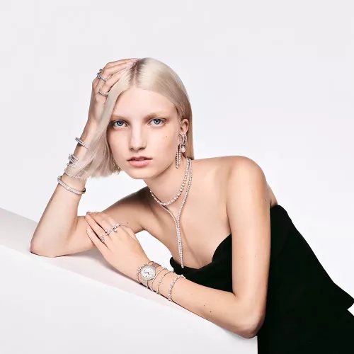 Swarovski Matrix Tennis fehér kristályos karkötő elegáns kivitelben