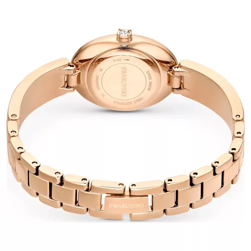Swarovski Crystal Rock Oval női karóra – kék kristály karkötő, rozéarany tok