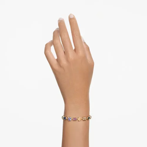 Swarovski Imber női karkötő – arany tónusú bevonat, többszínű kristályok