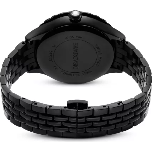 Swarovski Octea Moon női karóra – fekete PVD szíj, holdfázis, kristályos lünetta