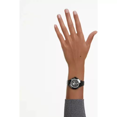 Swarovski Octea Moon női karóra – fekete PVD szíj, holdfázis, kristályos lünetta