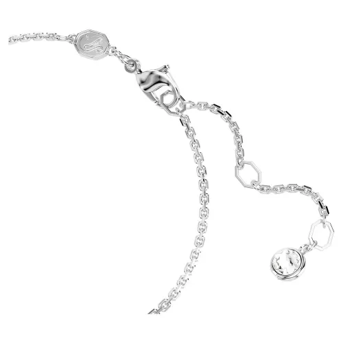 Swarovski Hyperbola karkötő – végtelen forma, fehér kristály, rodiumozott