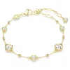 Swarovski női karkötő – arany tónusú bevonat, fehér kristályokkal