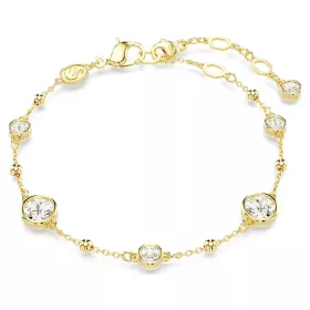 Swarovski női karkötő – arany tónusú bevonat, fehér kristályokkal