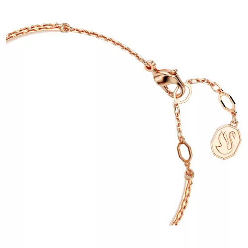 Swarovski Swan női karperec – rózsaarany tónus, fekete hattyú kristály