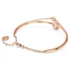 Swarovski Swan női karperec – rózsaarany tónus, fekete hattyú kristály