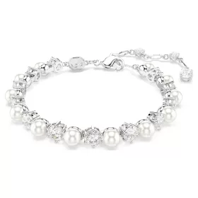 Swarovski Matrix Tennis női karkötő – fehér kristálygyöngy, zirconia és ródium bevonat