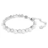 Swarovski Matrix Tennis női karkötő – fehér kristálygyöngy, zirconia és ródium bevonat