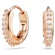 Swarovski Matrix karika fülbevaló – fehér cirkónia, rozéarany tónus