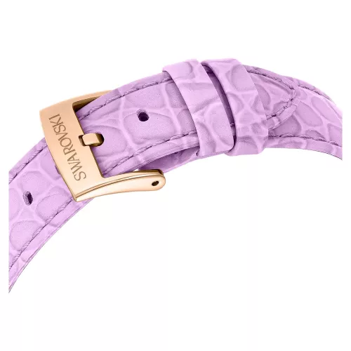 Swarovski Octea Chrono 5690804 női karóra lila szíjjal, rozéarany tok