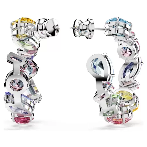 Swarovski Gema 5692412 kis karika fülbevaló vegyes kristályokkal
