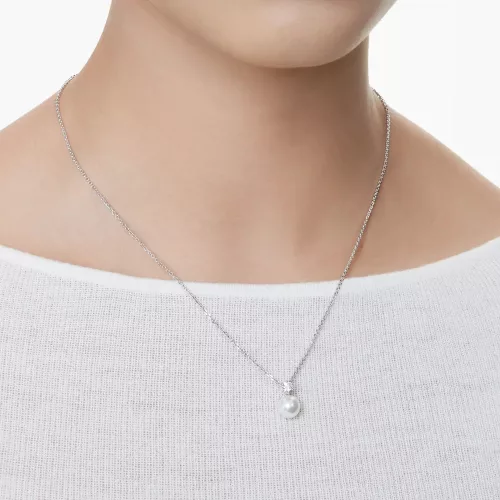 Swarovski Matrix 5693897 medál fehér kristály gyönggyel rodium bevonattal