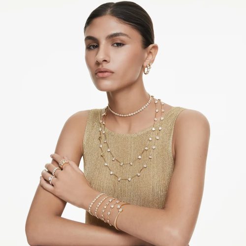 Swarovski Imber 5705461 aszimmetrikus fülbevaló fehér kristályokkal