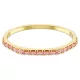 Swarovski Matrix csuklópánt – rózsaszín baguette cirkónia, arany tónusú bevonat