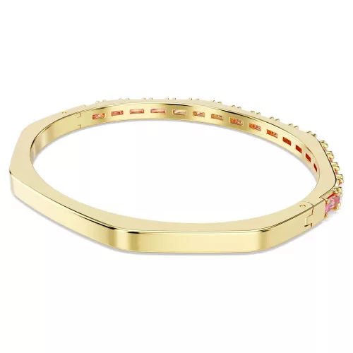 Swarovski Matrix csuklópánt – rózsaszín baguette cirkónia, arany tónusú bevonat