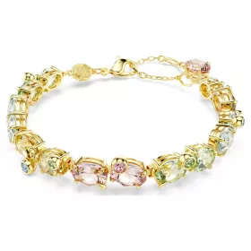 Swarovski Gema Tennis női karkötő – arany tónusú bevonat, többszínű kristályok