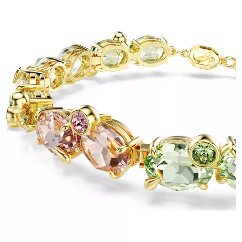 Swarovski Gema Tennis női karkötő – arany tónusú bevonat, többszínű kristályok