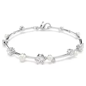 Swarovski Constella női karkötő – ródium bevonat, fehér kristály és gyöngy díszítés