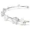 Swarovski Constella női karkötő – ródium bevonat, fehér kristály és gyöngy díszítés