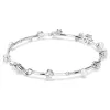 Swarovski Constella női karkötő – ródium bevonat, fehér kristály és gyöngy díszítés