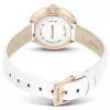 Swarovski Matrix Tennis női karóra – fehér bőrszíj, pezsgő arany tónus, kristály dísz