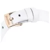 Swarovski Matrix Tennis női karóra – fehér bőrszíj, pezsgő arany tónus, kristály dísz