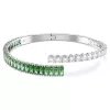 Swarovski Matrix női karperec – ródium bevonat, zöld és átlátszó kristályok, vegyes metszés
