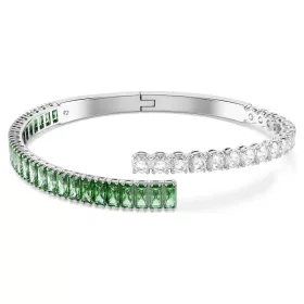 Swarovski Matrix női karperec – ródium bevonat, zöld és átlátszó kristályok, vegyes metszés