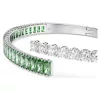 Swarovski Matrix női karperec – ródium bevonat, zöld és átlátszó kristályok, vegyes metszés