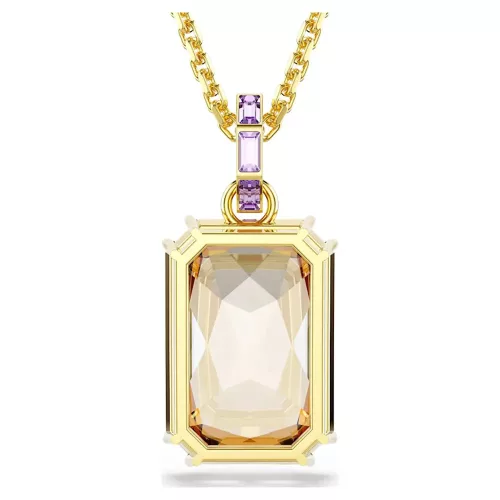 Swarovski Millenia barna kristály medál aranytónusú bevonattal