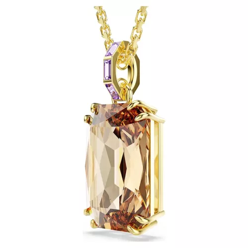 Swarovski Millenia barna kristály medál aranytónusú bevonattal