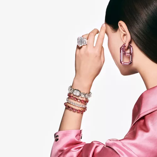 Swarovski Millenia női karóra ezüst kristály karkötővel elegáns