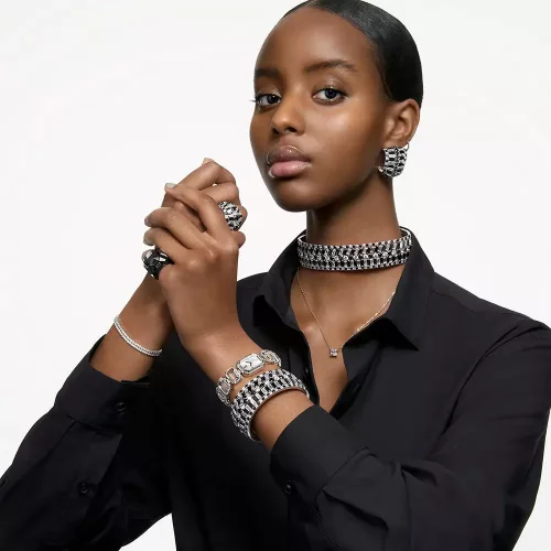 Swarovski Millenia női karóra ezüst kristály karkötővel elegáns