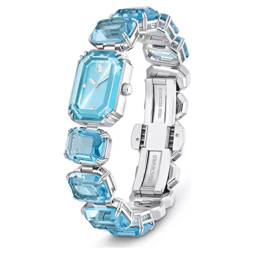 Swarovski Millenia női karóra kék kristály karkötővel elegáns