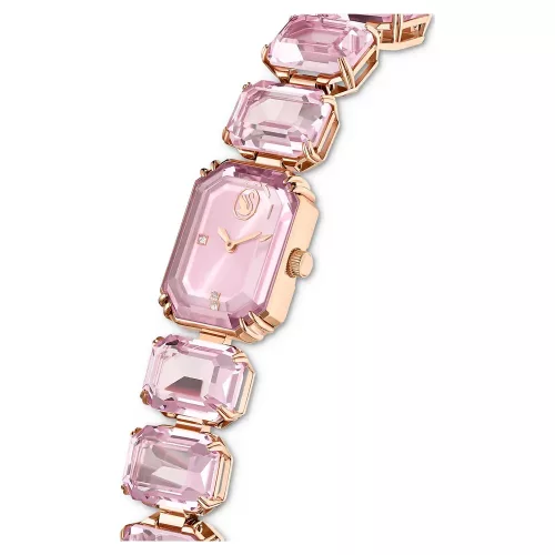 Swarovski Millenia női karóra rózsaszín kristály karkötővel elegáns