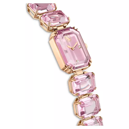 Swarovski Millenia női karóra rózsaszín kristály karkötővel elegáns